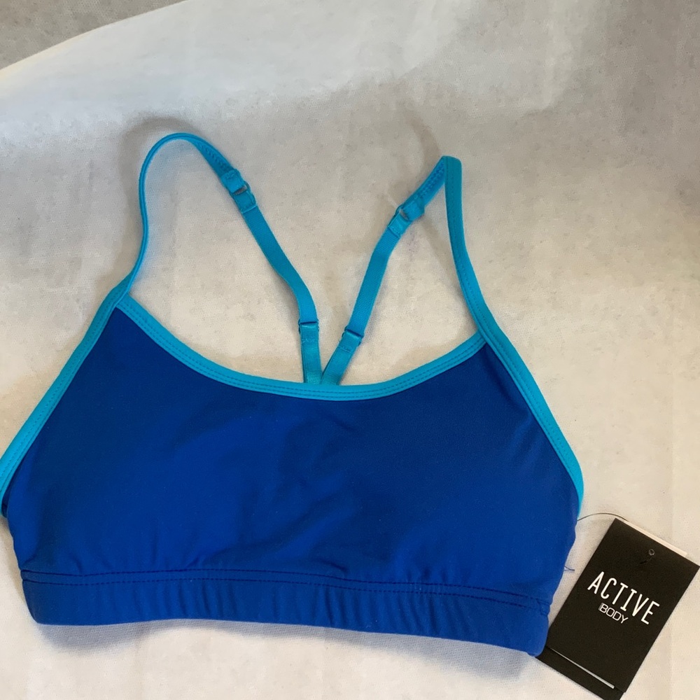 Cotton On Body Active Yoga Crop Sports Bra NWT Size M Blue 6039415